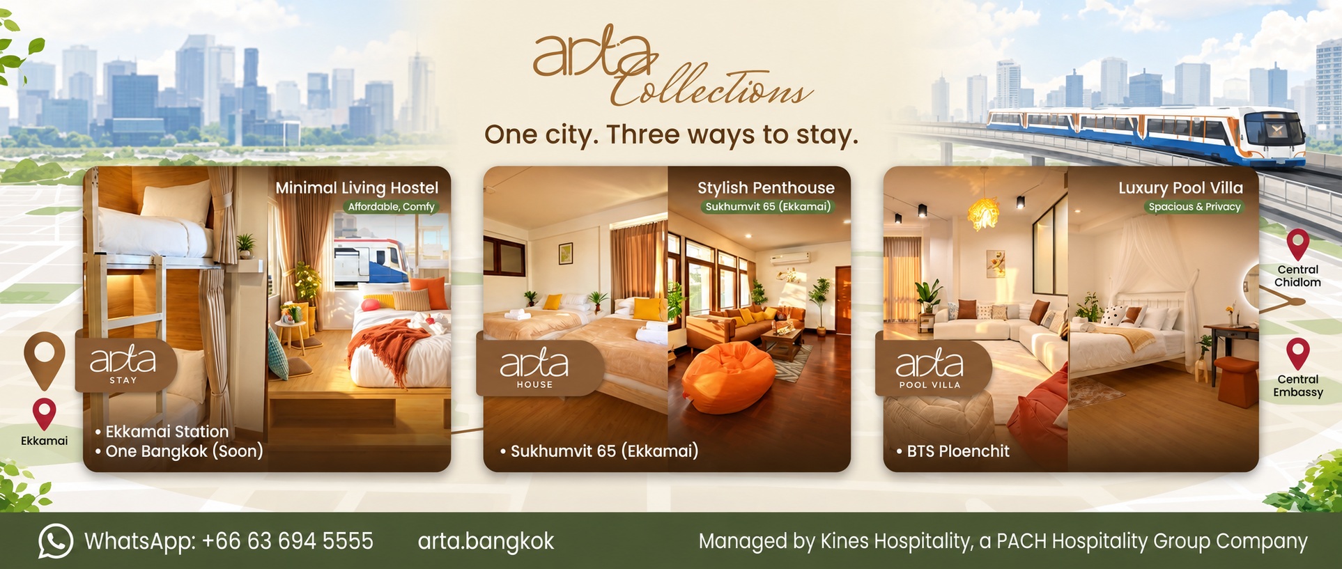 Arta Collections — One city. Three ways to stay. Arta Stay, Arta House and Arta Pool Villa.